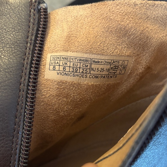 Vionic Dark Brown Kennedy Ankle Heeled Booties Size 8 - Picture 7 of 7